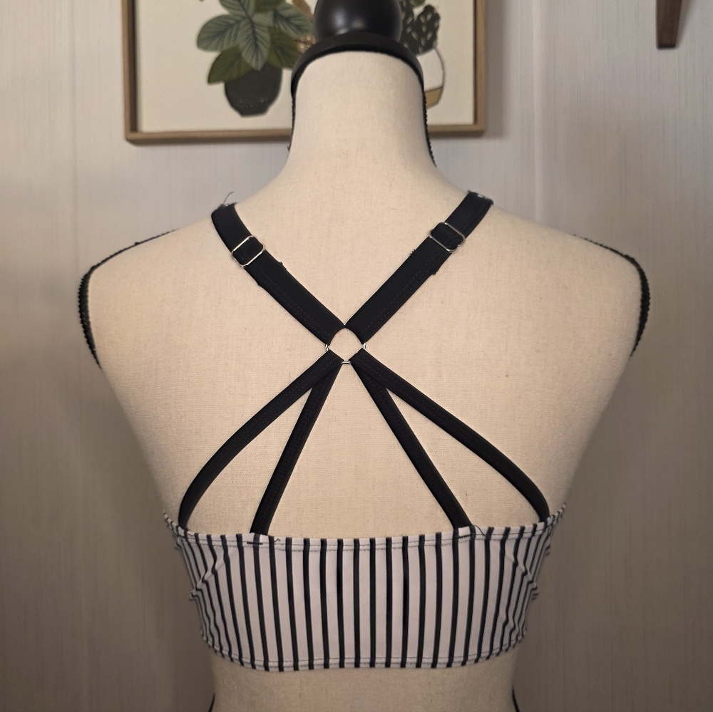 Black And White Bikini Top